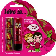 Бальзам для губ Love is + жевательная резинка, вишня-малина, 4.2 + 12.6 г