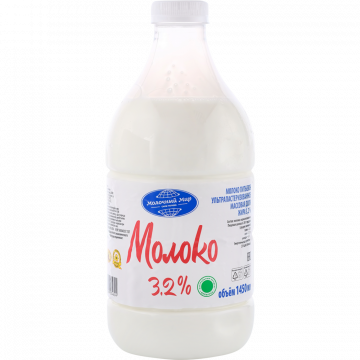 Молоко «Молочный мир» ультрапастеризованное, 3.2%, 1.45 л