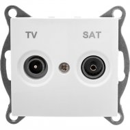 Розетка TV + SAT «Gusi Electric» Bravo, белый, С10TS1-001