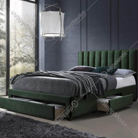 Кровать «Halmar» Grace, 160, темно-зеленый
