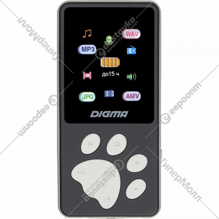Плеер «Digma» (S4 8GB, черный/серый)