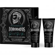 Подарочный набор «Borodatos» Respect For You, гель для бритья+крем-бальзам для лица 2 в 1, 75+75 мл
