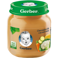 

Овощ.пюре"GERBER"ОВОЩ.САЛАТИК(5мес.130г)