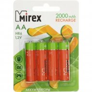 Аккумулятор «Mirex» 2000 mAh, 23702-HR6-20-E4