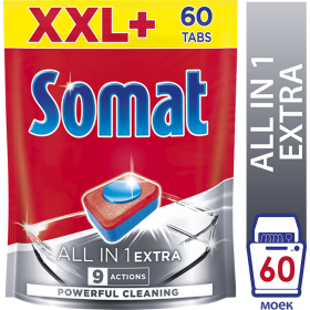 Таб­лет­ки для по­су­до­мо­еч­ных машин «Somat» All in 1 Extra, 60 шт