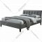 Кровать «Halmar» Samara 2, серый/орех, 160х200 см