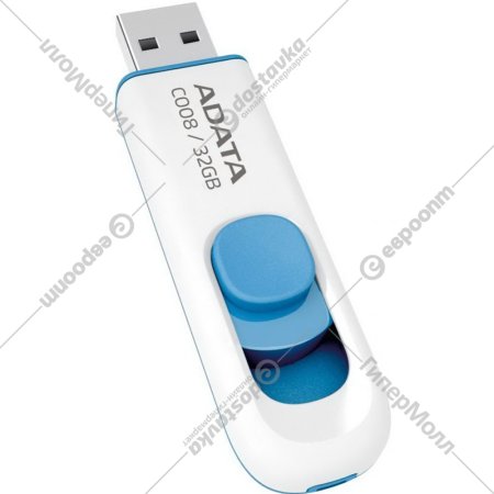 USB-накопитель «Adata» C008, белый, 32 Гб.