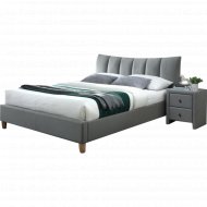 Кровать «Halmar» Sandy 2, серый/бук, 160х200 см