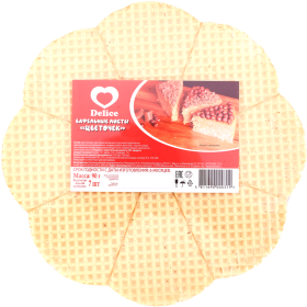 Ва­фель­ные листы «Delice» Цве­то­чек, 90 г