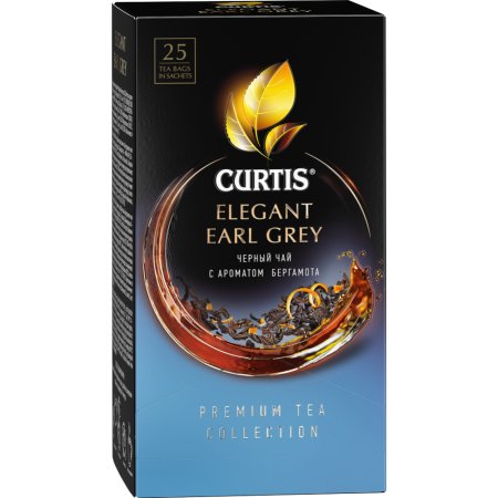 Чай черный Curtis elegant earl grey, 25х1.7 г