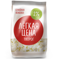 

Творог деревенск"ЛЕГКАЯ ЦЕНА"2%пакет700г