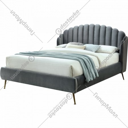 Кровать «Signal» Calabria Velvet, серый, 160х200 см