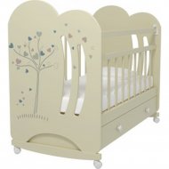Кроватка для младенцев «VDK» Wind Tree, маятник и ящик, слоновая кость