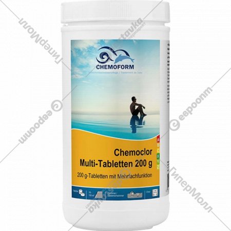 Средство для бассейна дезинфицирующее «Chemoform» Всё-в-одном, мульти-таблетки, 1 кг