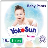 Подгузники-трусики детские «YokoSun» размер L, 9-14 кг, 18 шт