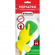 Латексные перчатки «Komfi» DGL017P, желтый, M