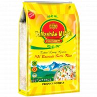 Рис басмати индийский «TaMashAe MIADI PREMIUM» длиннозерный, пропаренный, 1 кг