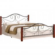 Кровать «Halmar» Violetta, белый/черный, 160х200 см