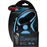 Поводок-рулетка «Flexi» New Comfort M лента, синий, 28209 5 м