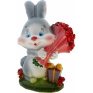 Копилка «Кролик» с букетом роз