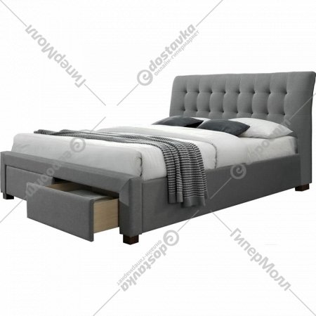 Кровать «Signal» Ascot, серый, 160х200 см