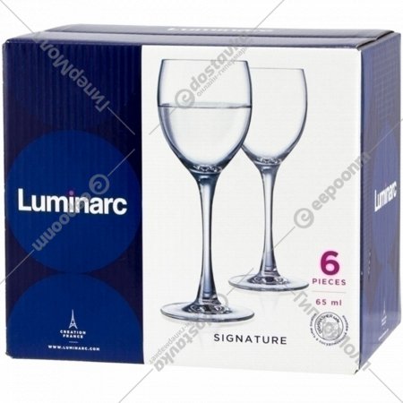 Набор рюмок «Luminarc» Signature, 65 мл, 6 шт