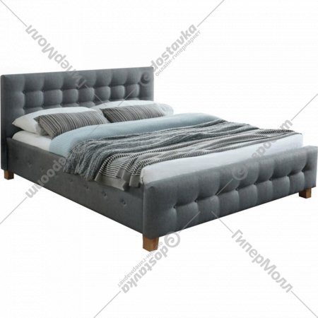 Кровать «Signal» Barcelona, серый/дуб, 160х200 см