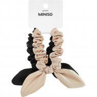 Резинка для волос «Miniso» с кроличьими ушками, Off-white, 2010178510100, 2 шт