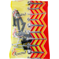 

Дюбель-гвоздь "АМАНД" (6х80, потай)20 шт