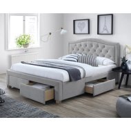 Кровать «Signal» Electra, TAP.76, серый/дуб, 140х200 см