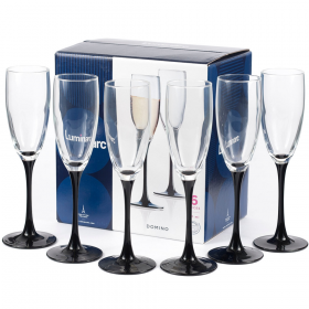Набор бокалов для шампанского «Luminarc» Domino, 6 шт, 170 мл