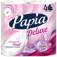 

Бумага туал."PAPIA"(белая,Deluxe,4сл)4шт