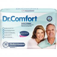 Подгузники для взрослых «Dr.Comfort» Adult Diaper Jumbo, Medium, 30 шт