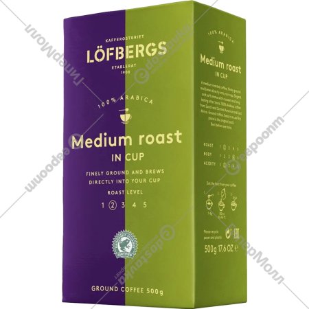 Кофе жареный молотый «Lofbergs» Medium Roast, 500 г