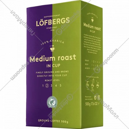 Кофе жареный молотый «Lofbergs» Medium Roast, 500 г