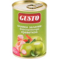 Оливки зеленые Gusto фаршированные креветкой, 280 г