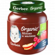 Пюре фруктово-ягодное «Gerber» Organic, яблоко и малина, 125 г