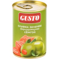 Оливки зеленые Gusto фаршированные семгой, 280 г