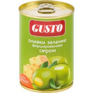 Оливки зеленые Gusto фаршированные сыром, 280 г