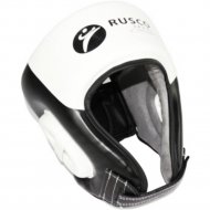 Шлем боксерский «RuscoSport» Pro С усилением, M, черный/белый