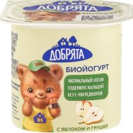 Биойогурт «Добрята» с яблоком и грушей, 2.9 %, 100 г