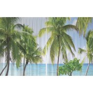 Шторы «JoyArty» Береговые пальмы, pox_8973, 145x180 см, 2 шт