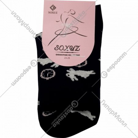 Носки женские «Soxuz» 401-Print-Long, размер 23-25, заяц