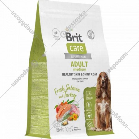 Корм для собак «Brit» Care Adult M Healthy Skin&Shiny Coat, 5066353, лосось/индейка, 3 кг