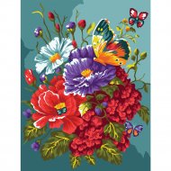 Картина по номерам «Три совы» Бабочка на цветах, КК_53787, 30х40 см