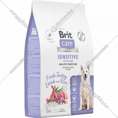 Корм для собак «Brit» Care Adult Sensitive Healthy Digestion, 5066476, индейка/ягненок, 12 кг