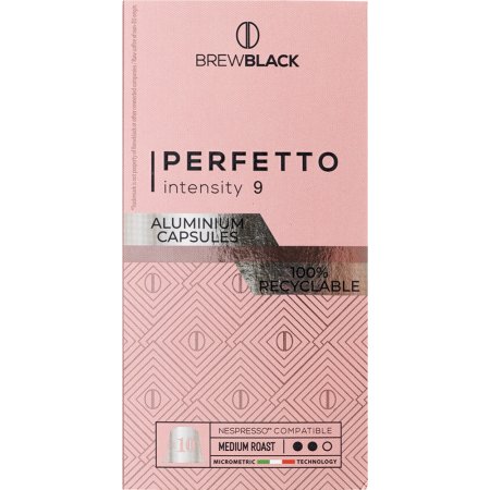 Кофе в капсулах «Carraro» Brew Black Perfetto, 10х5.5 г