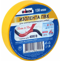 

Лента ПВХ "UNIBOB"(желтая,изоляционная)