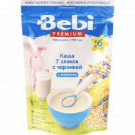 Каша молочная «Bebi Premium» 7 злаков с черникой, 200 г