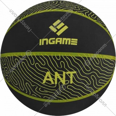 Баскетбольный мяч «Ingame» Ant №7, черный/желтый